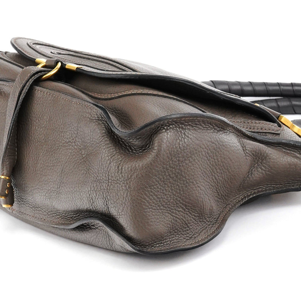 Anthracite Leather Marcie Shoulder Bag