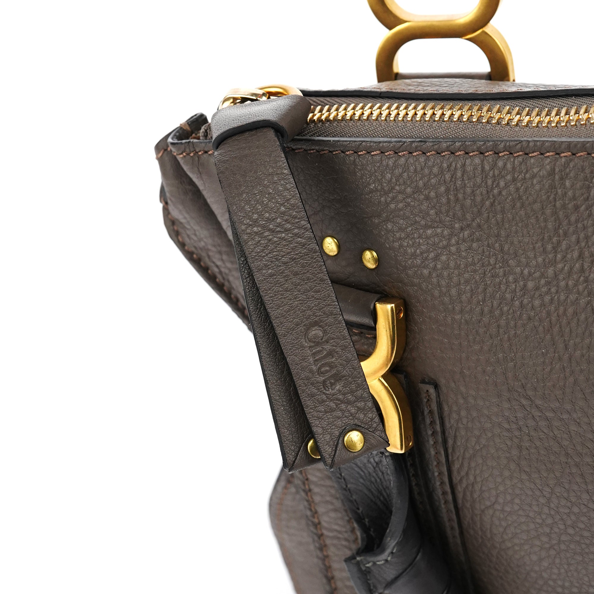 Anthracite Leather Marcie Shoulder Bag