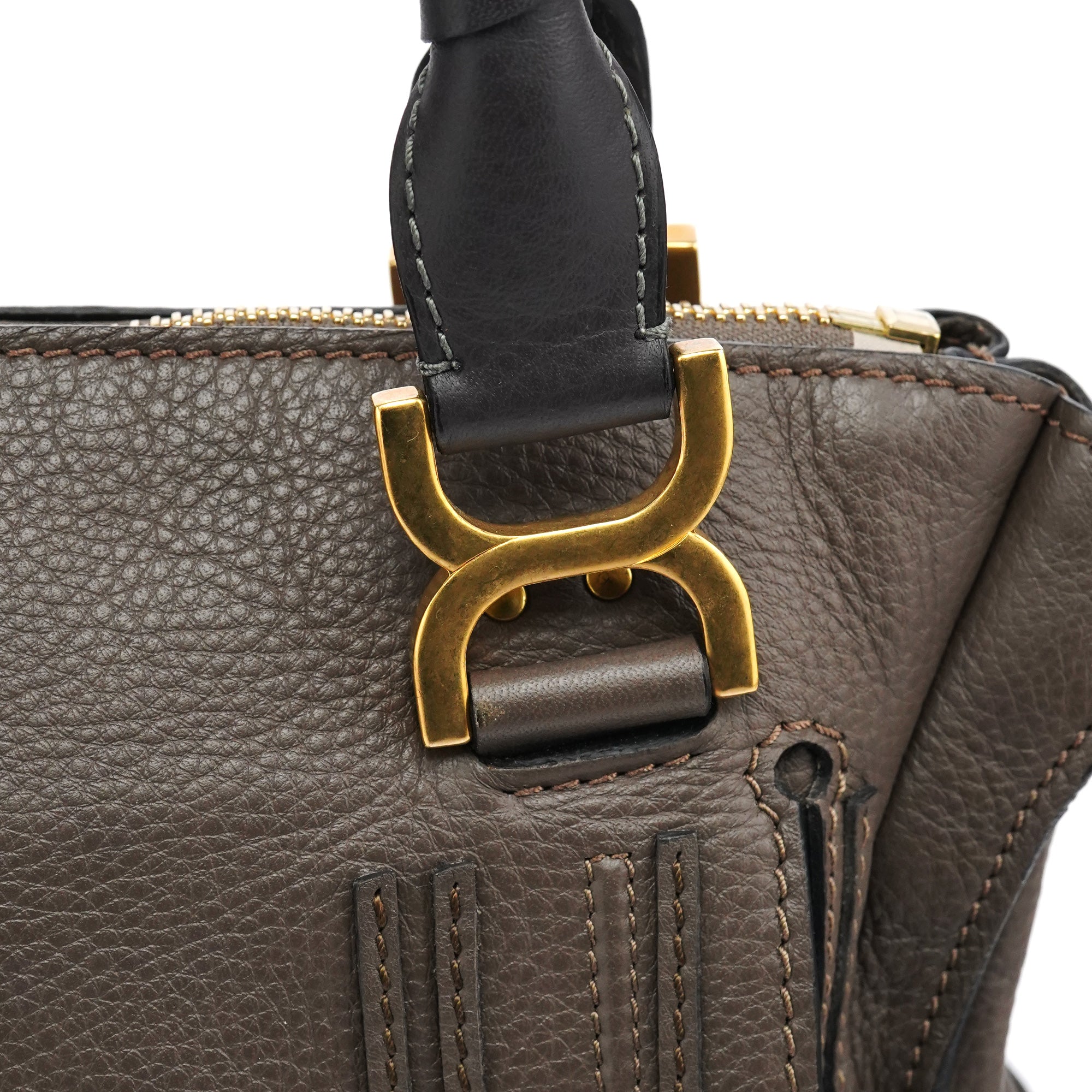 Anthracite Leather Marcie Shoulder Bag