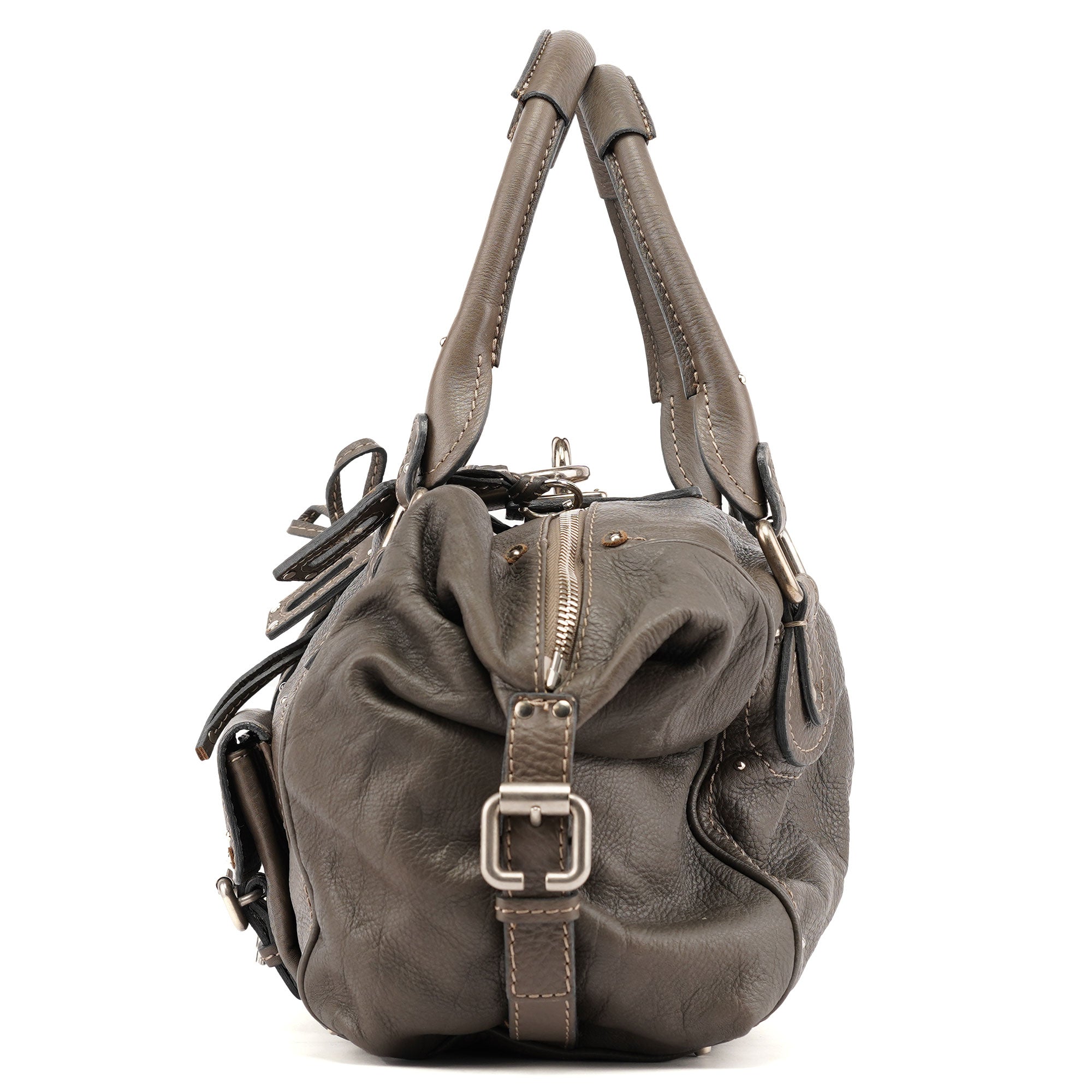 Anthracite Leather Paddington Shoulder Bag