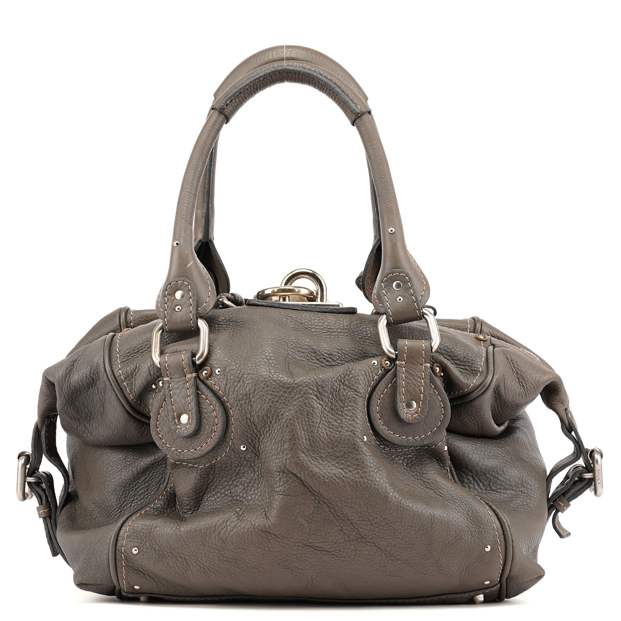 Anthracite Leather Paddington Shoulder Bag