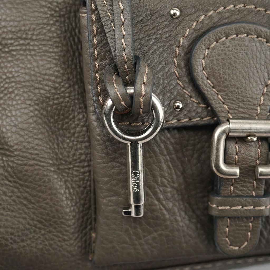 Anthracite Leather Paddington Shoulder Bag
