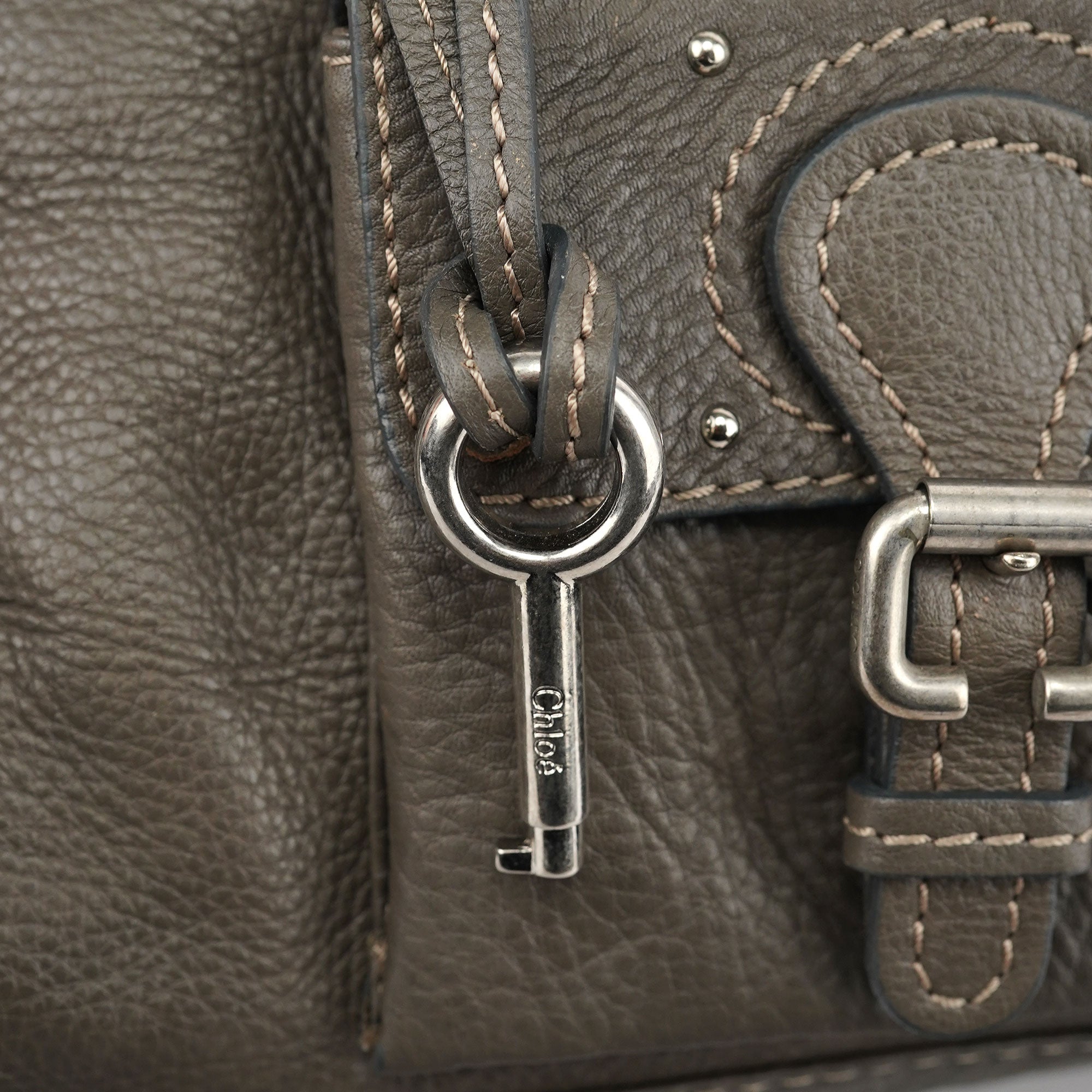 Anthracite Leather Paddington Shoulder Bag