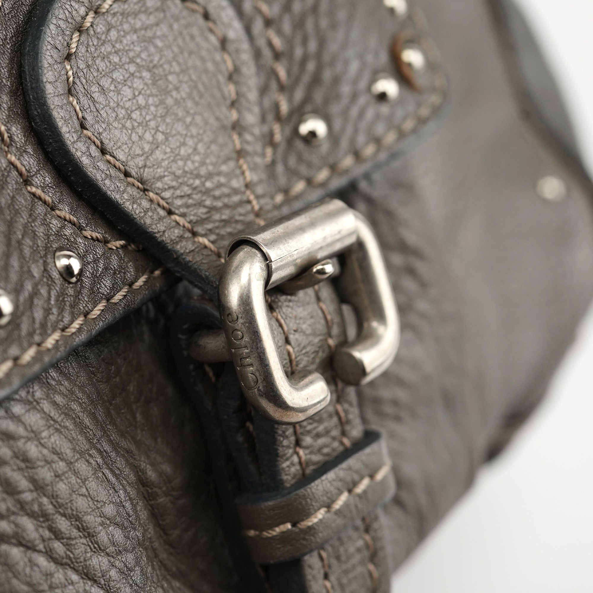 Anthracite Leather Paddington Shoulder Bag