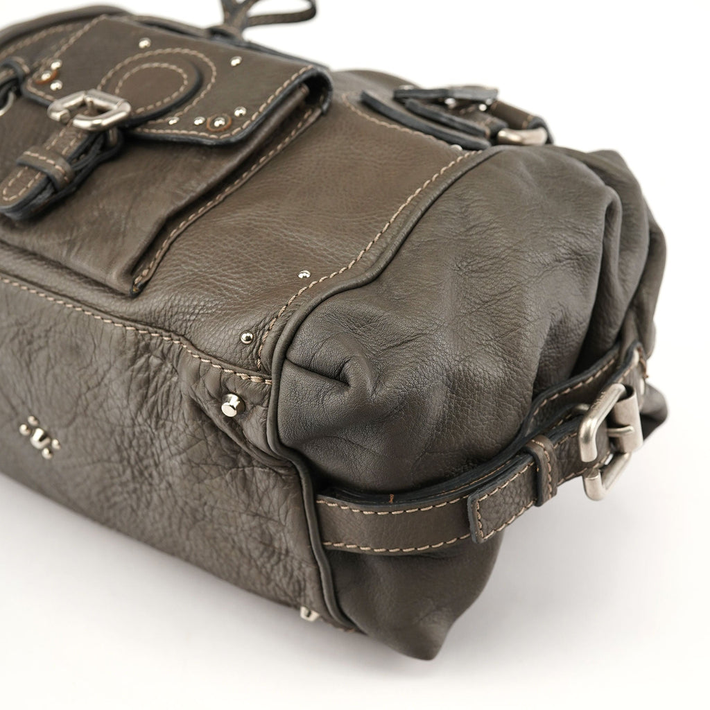 Anthracite Leather Paddington Shoulder Bag