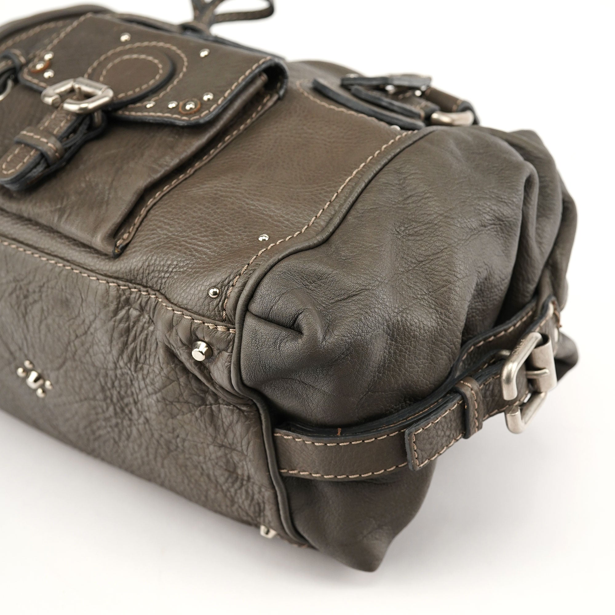 Anthracite Leather Paddington Shoulder Bag