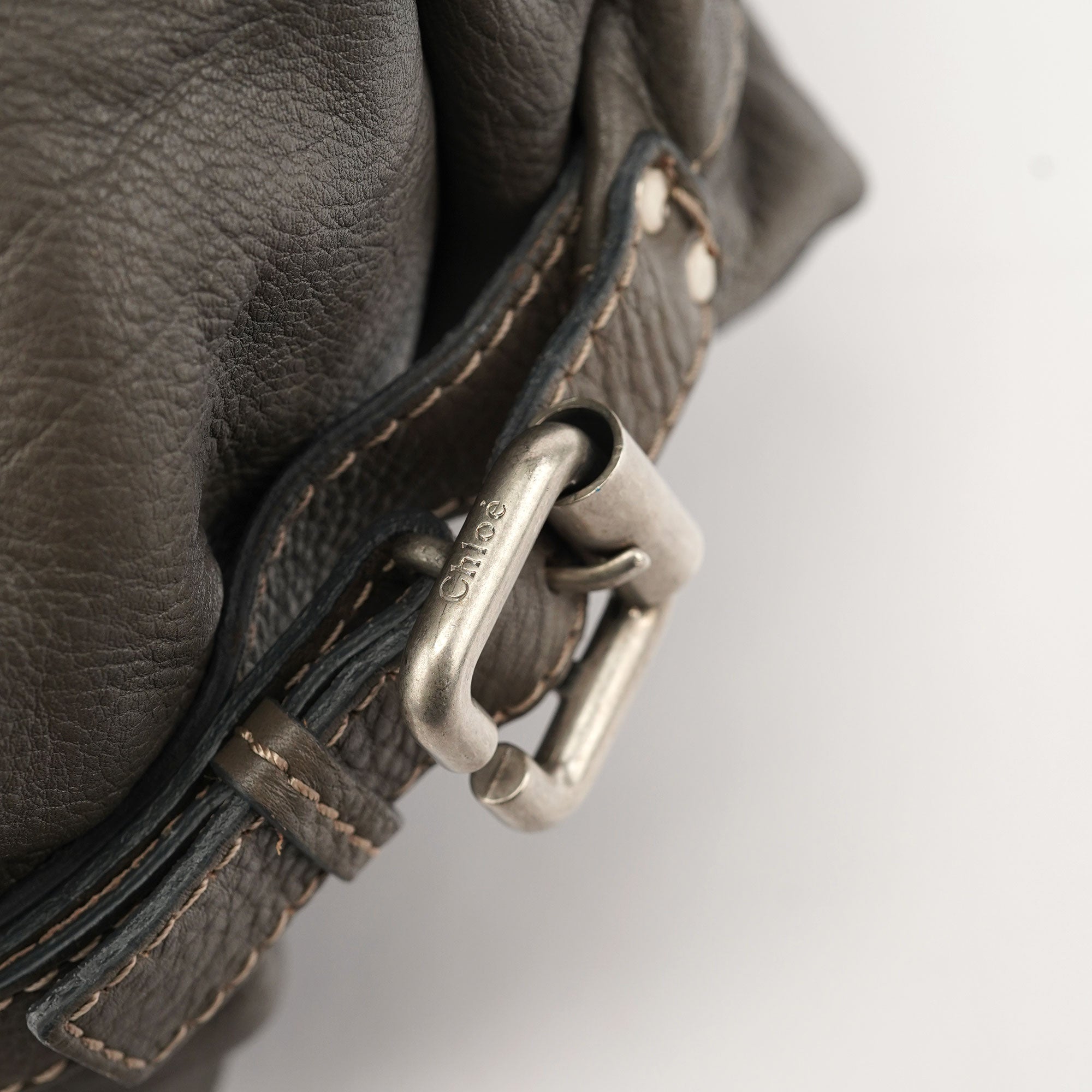 Anthracite Leather Paddington Shoulder Bag