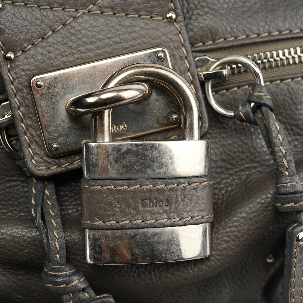 Anthracite Leather Paddington Shoulder Bag