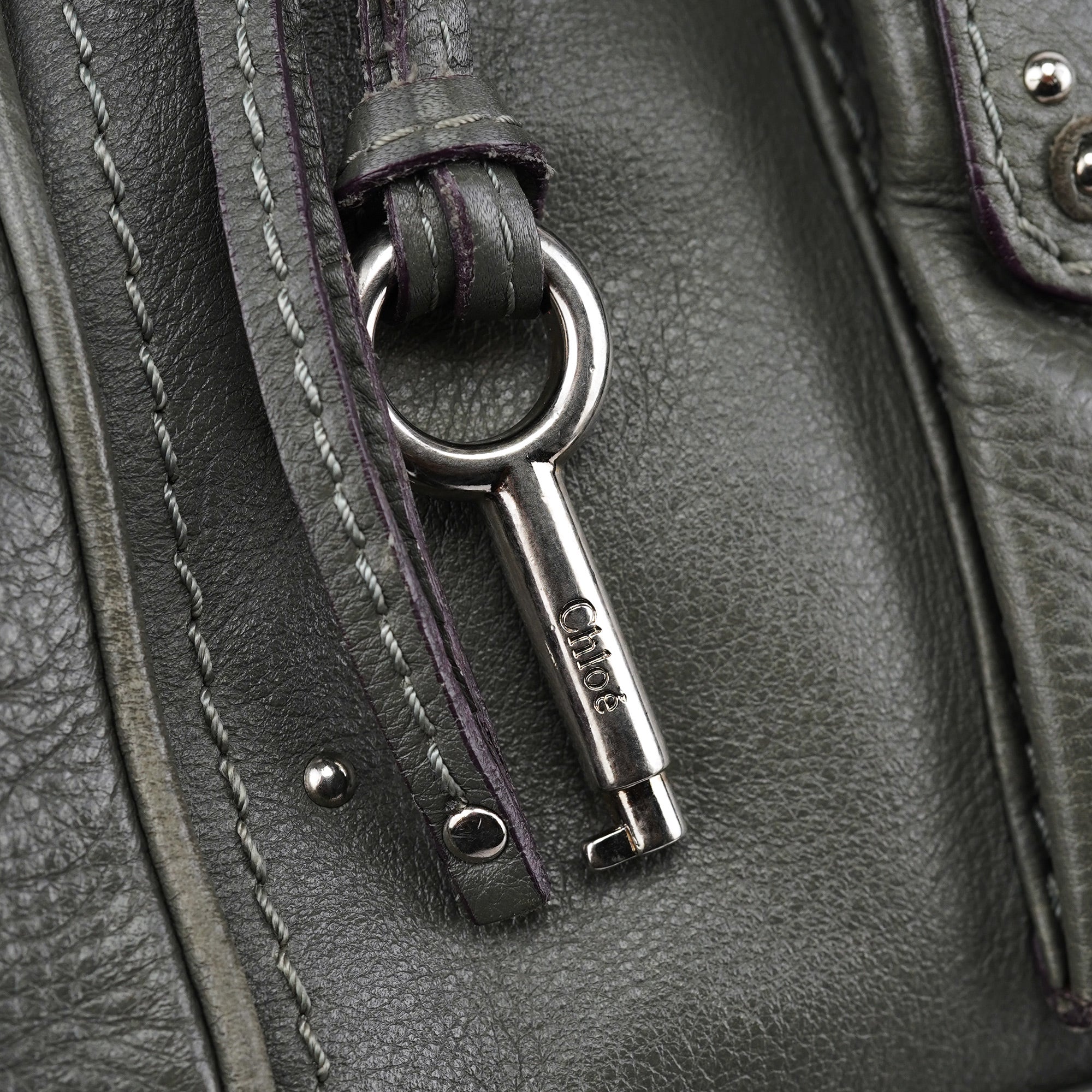 Anthracite Leather Paddington Shoulder Bag