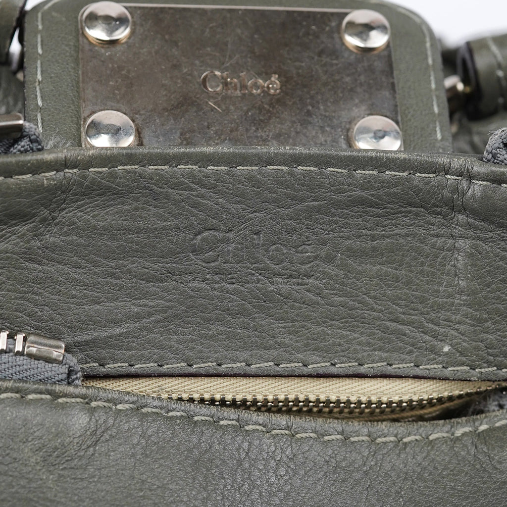 Anthracite Leather Paddington Shoulder Bag