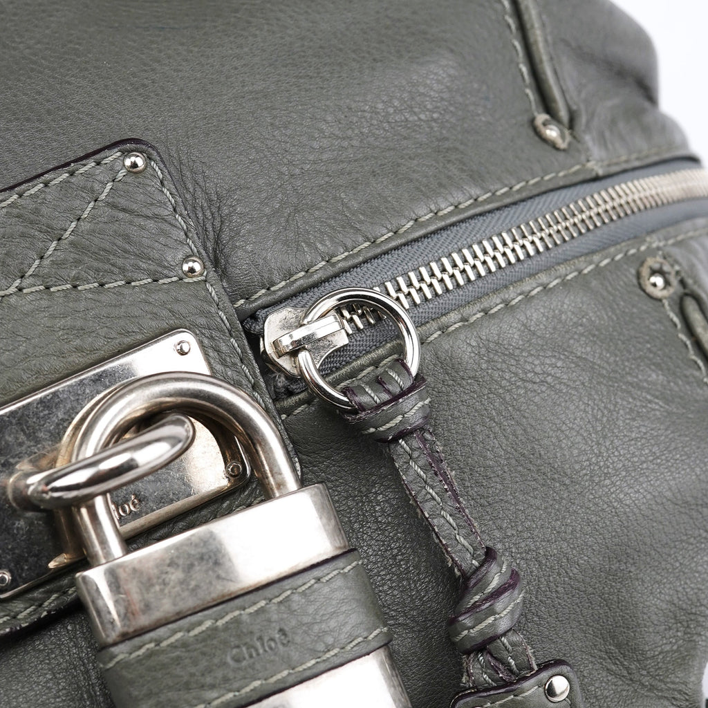 Anthracite Leather Paddington Shoulder Bag