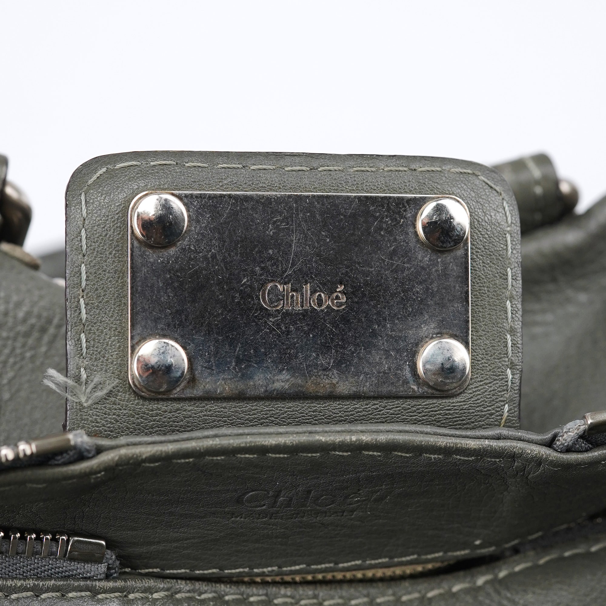 Anthracite Leather Paddington Shoulder Bag