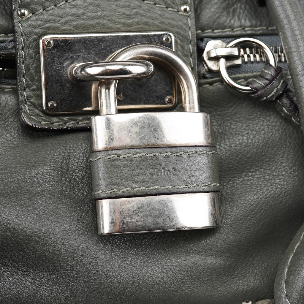 Anthracite Leather Paddington Shoulder Bag