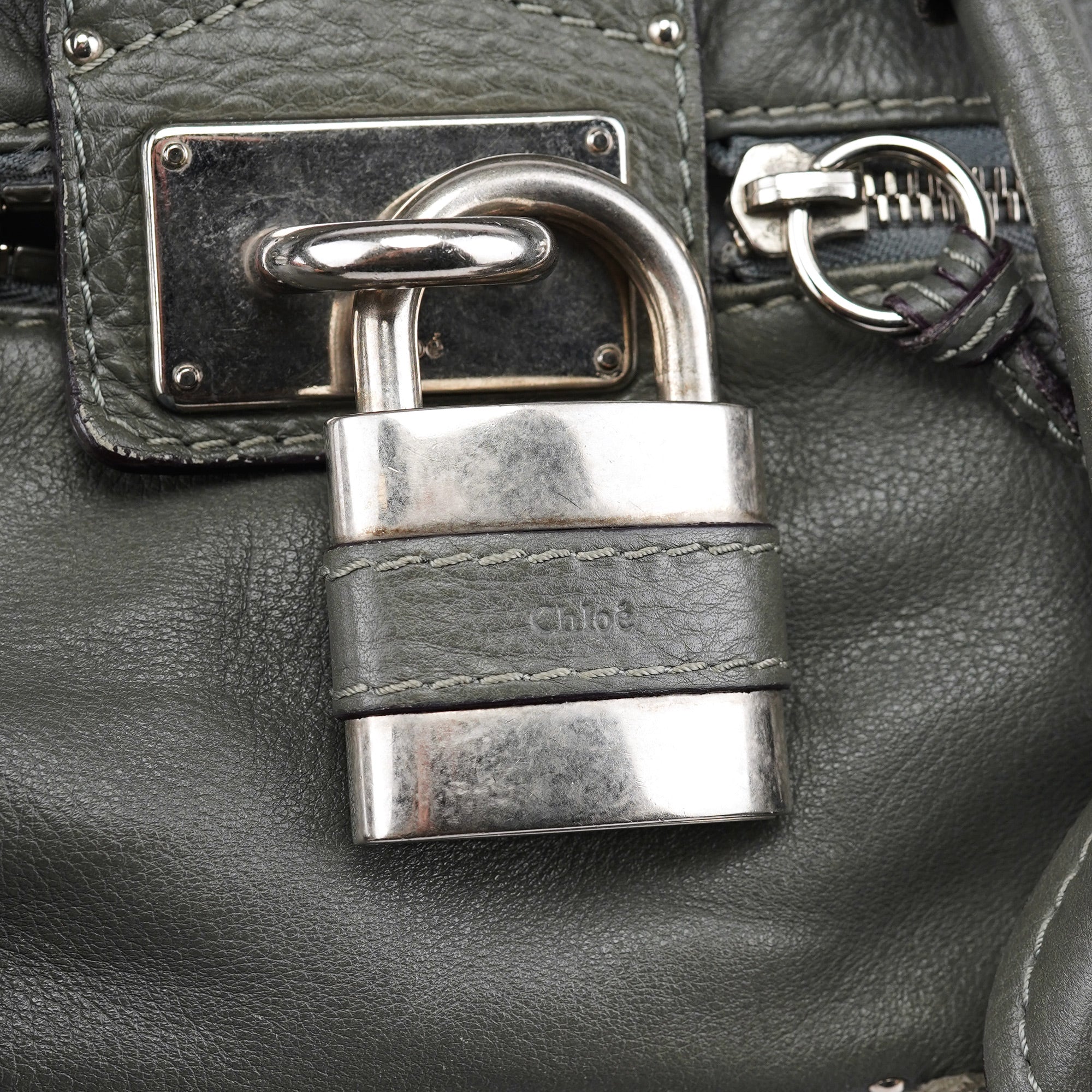 Anthracite Leather Paddington Shoulder Bag
