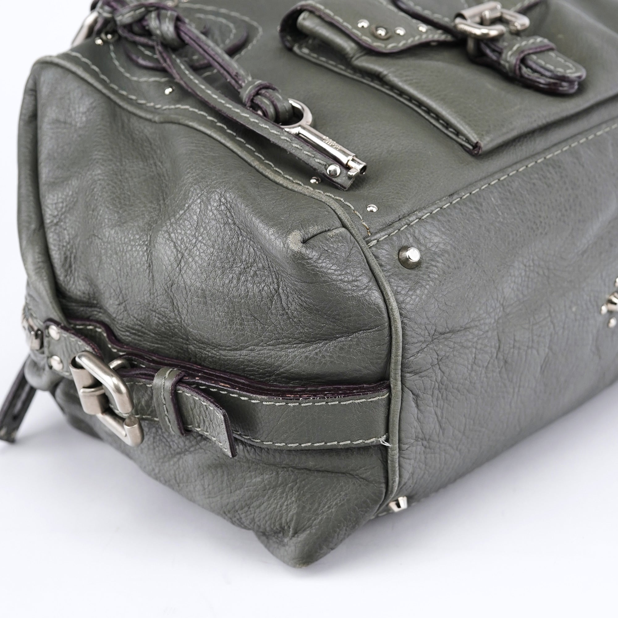Anthracite Leather Paddington Shoulder Bag