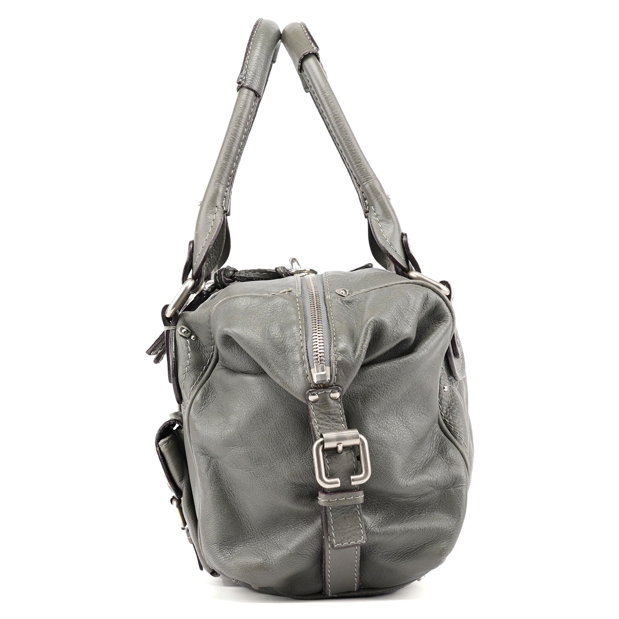 Anthracite Leather Paddington Shoulder Bag