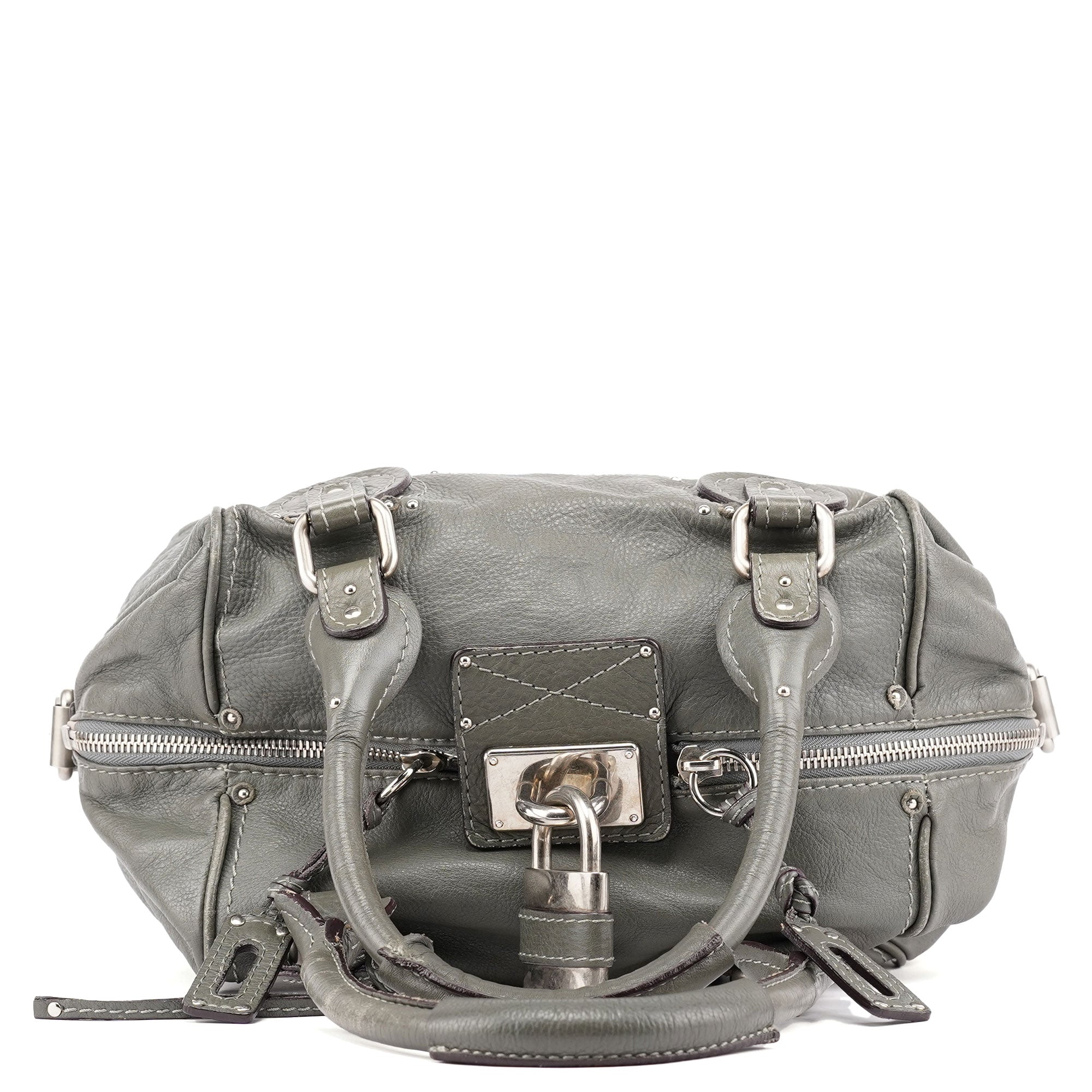 Anthracite Leather Paddington Shoulder Bag