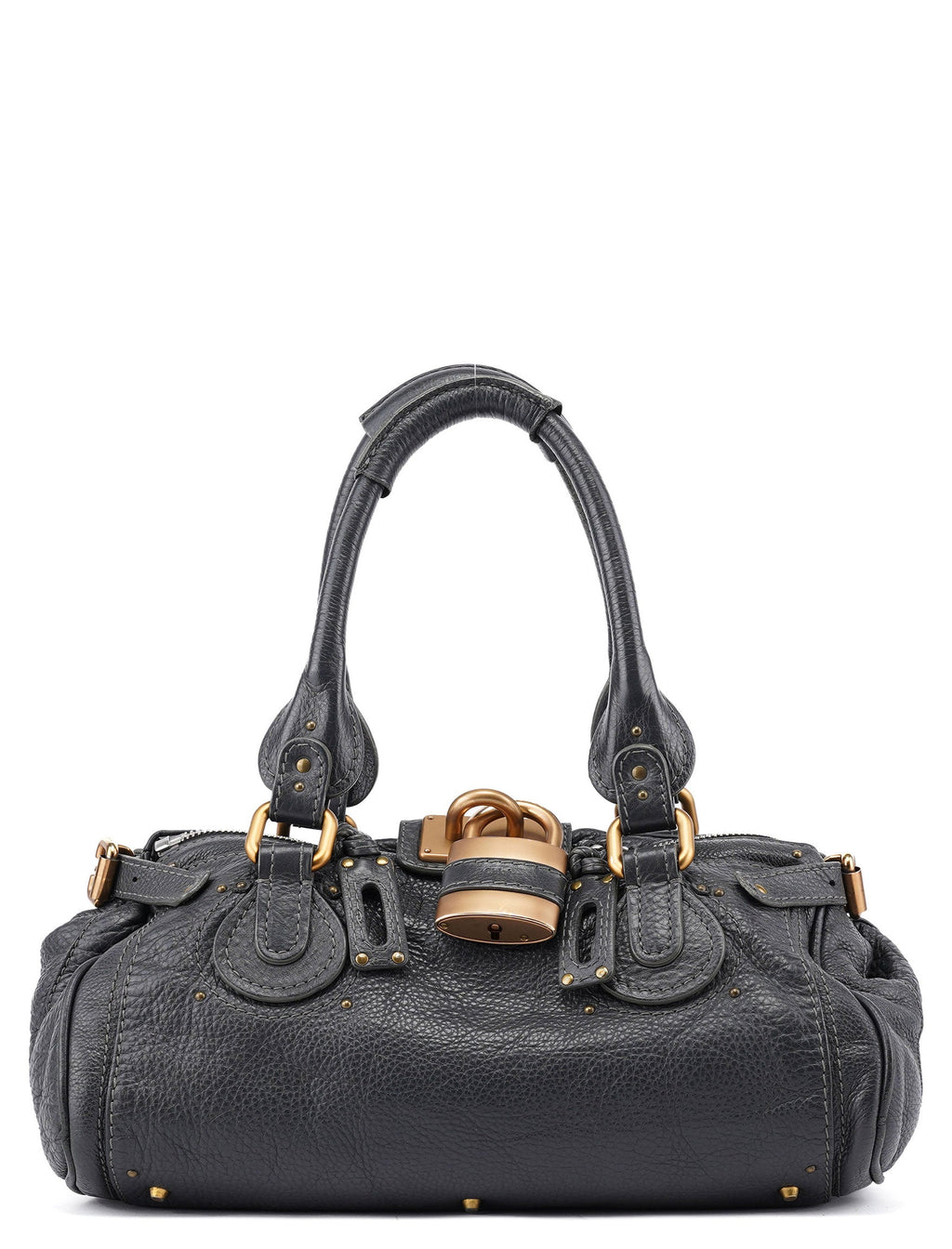 Anthracite Leather Paddington Shoulder Bag