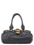 Anthracite Leather Paddington Shoulder Bag
