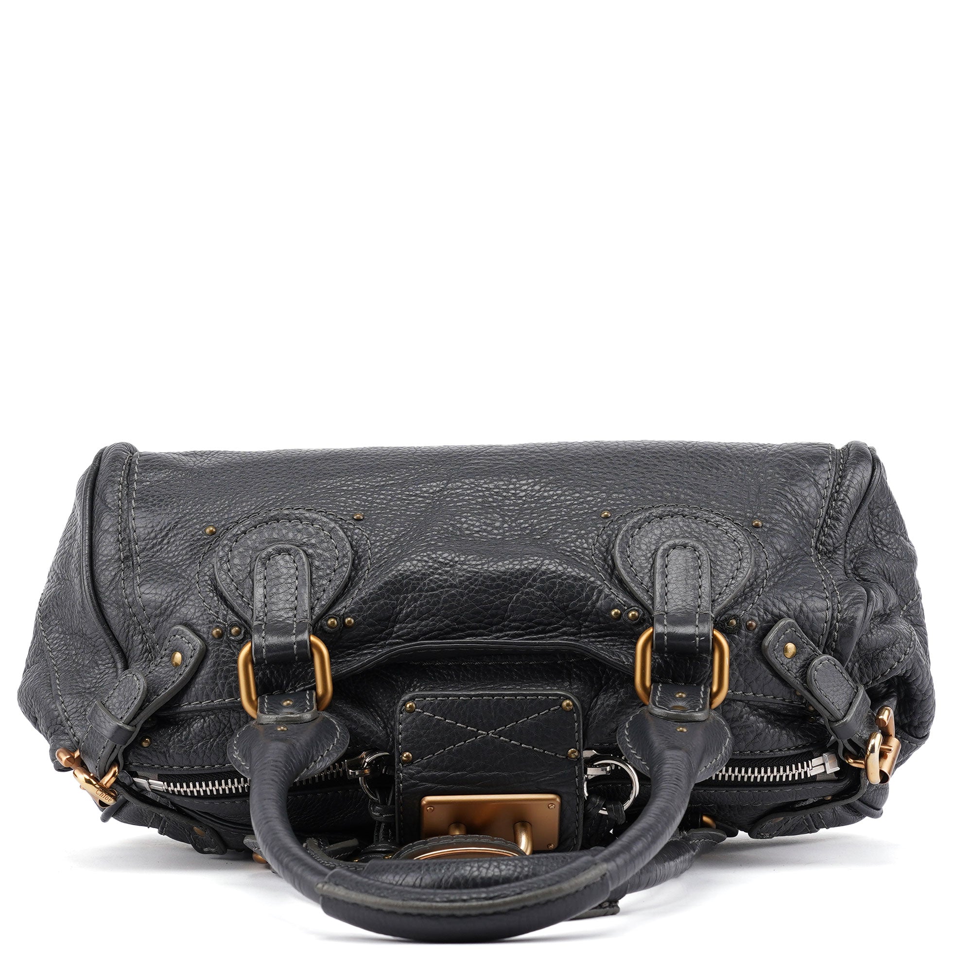 Anthracite Leather Paddington Shoulder Bag