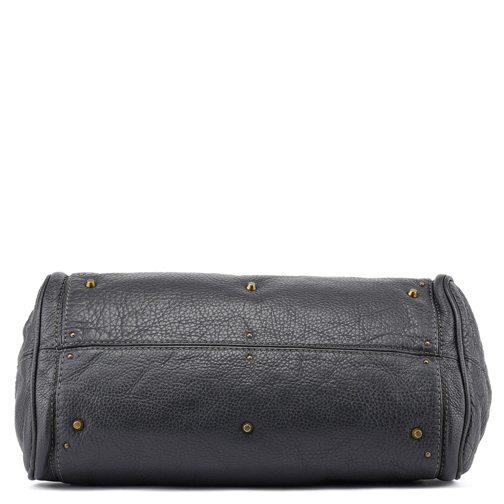 Anthracite Leather Paddington Shoulder Bag