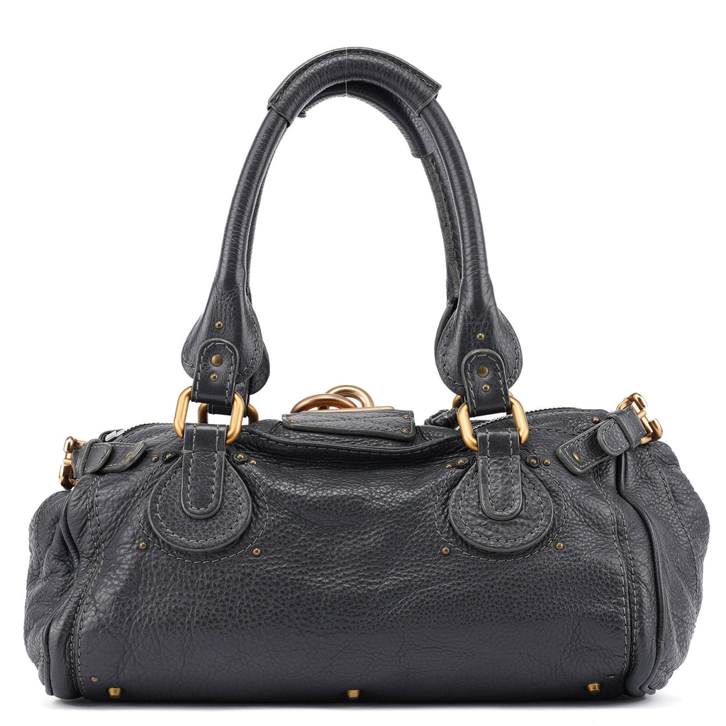 Anthracite Leather Paddington Shoulder Bag