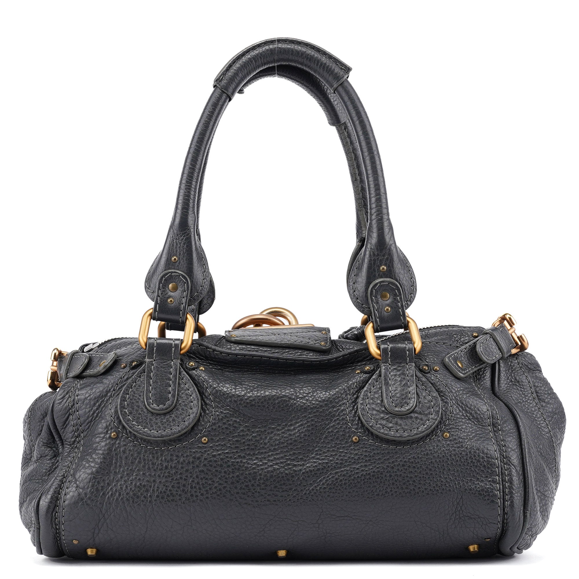 Anthracite Leather Paddington Shoulder Bag