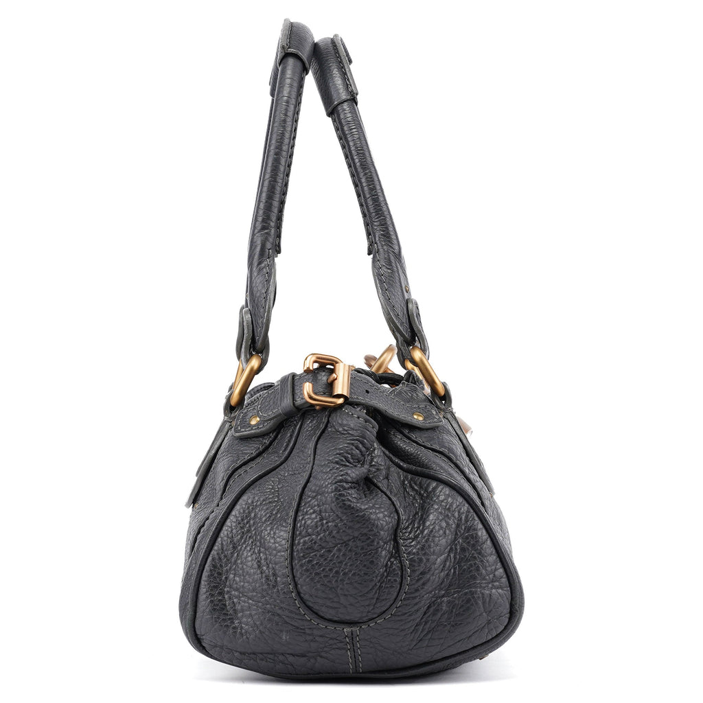 Anthracite Leather Paddington Shoulder Bag