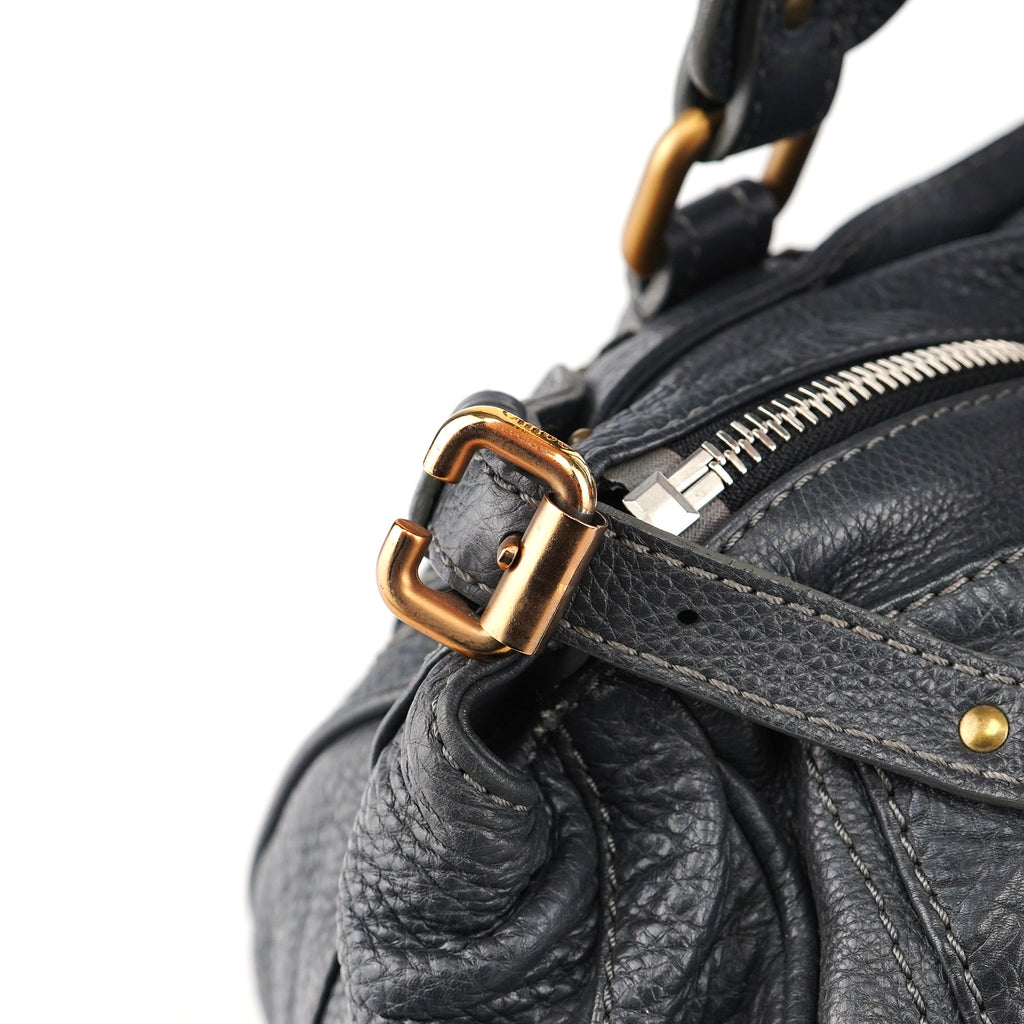 Anthracite Leather Paddington Shoulder Bag