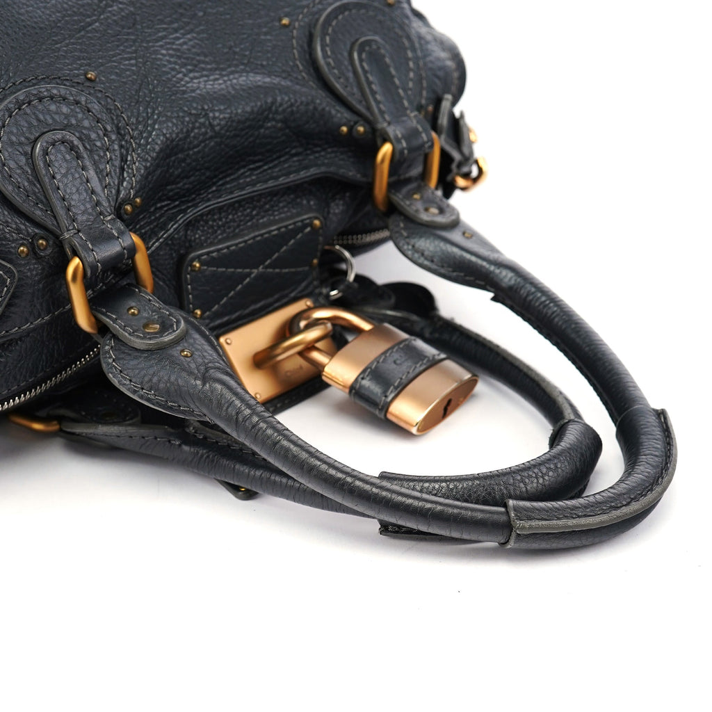 Anthracite Leather Paddington Shoulder Bag
