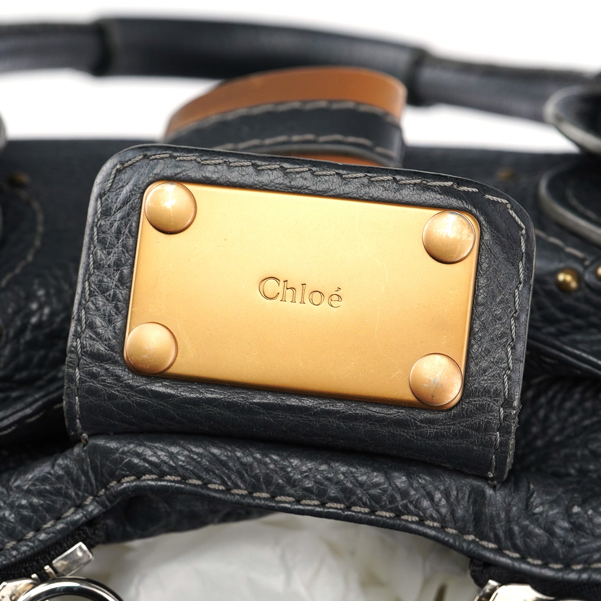 Anthracite Leather Paddington Shoulder Bag