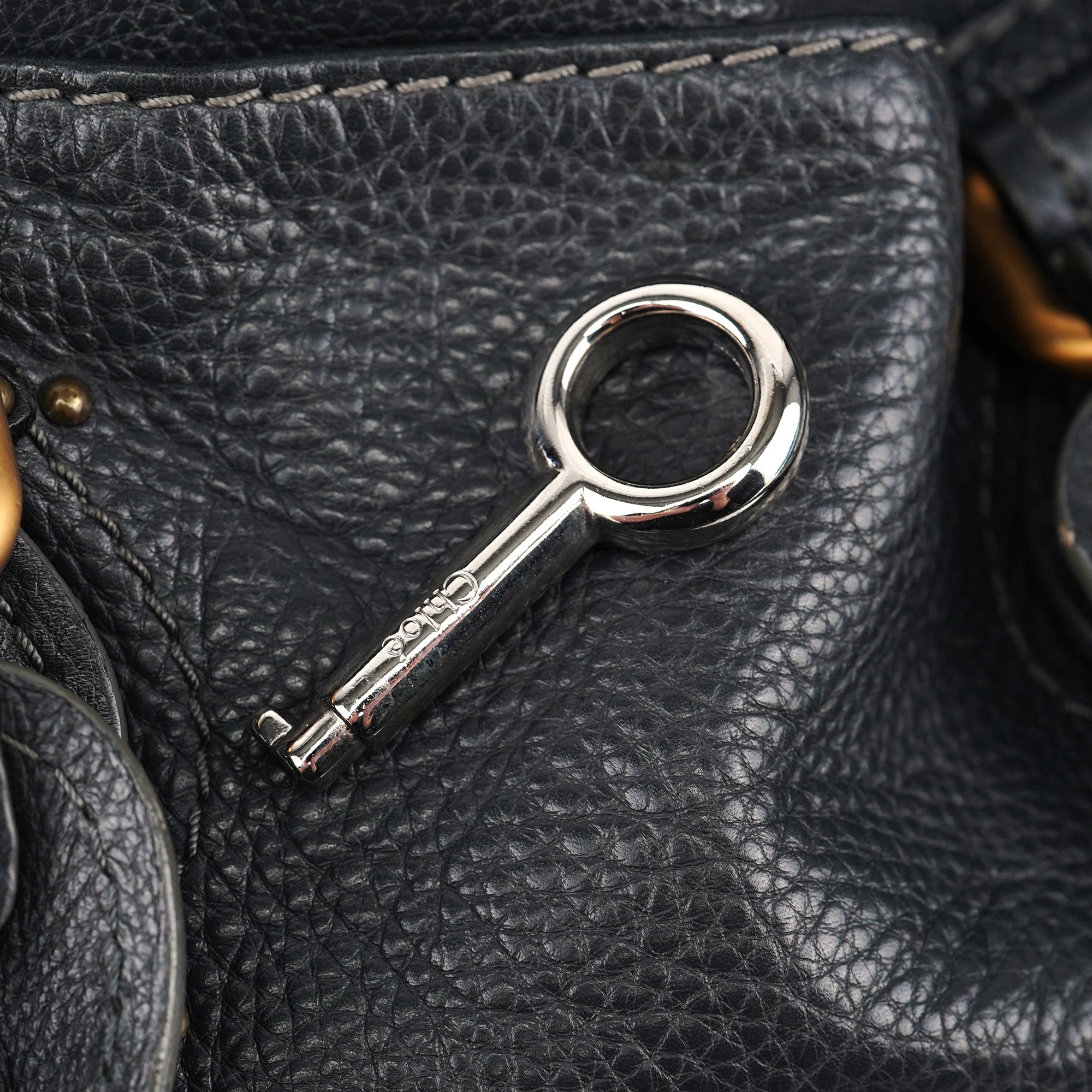 Anthracite Leather Paddington Shoulder Bag