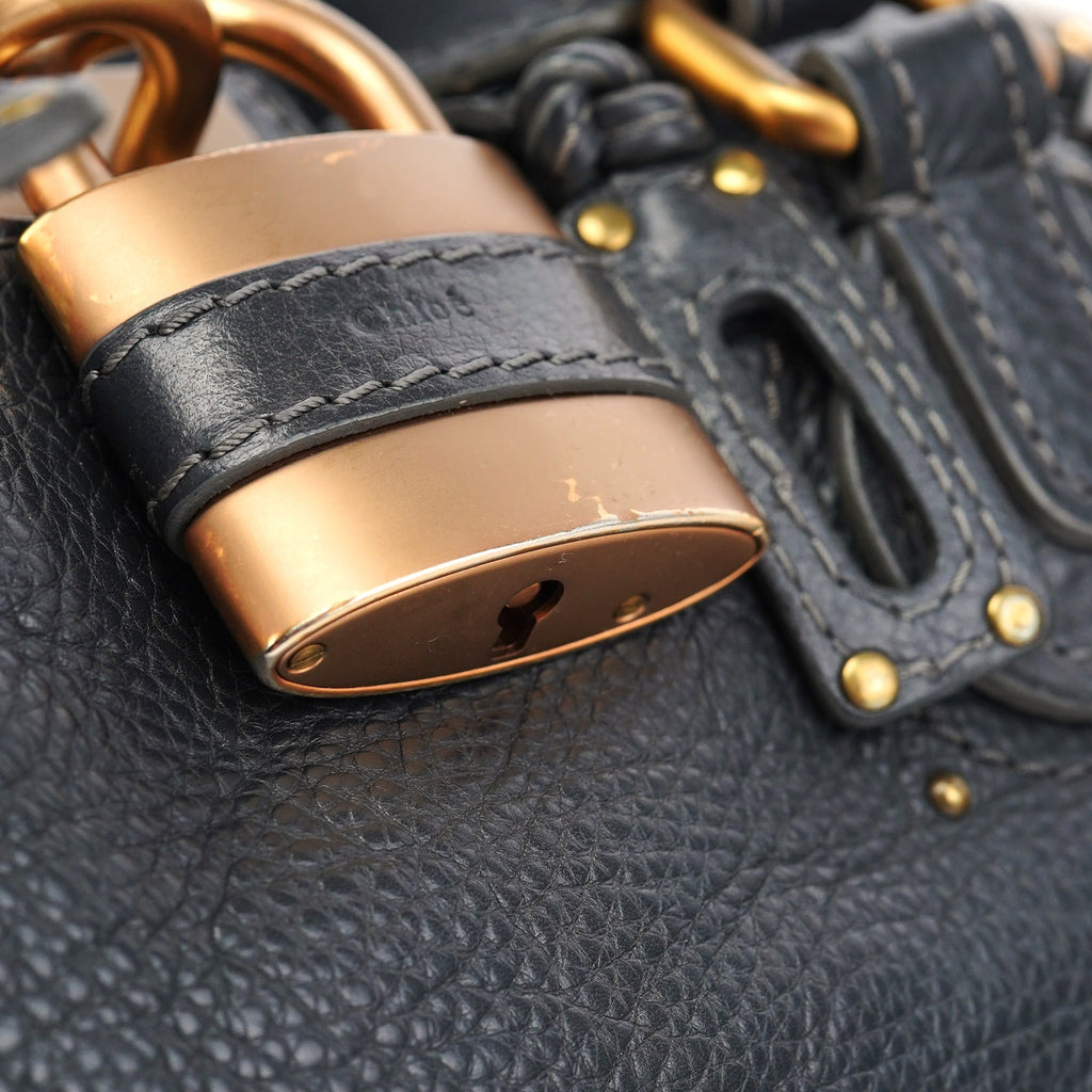 Anthracite Leather Paddington Shoulder Bag