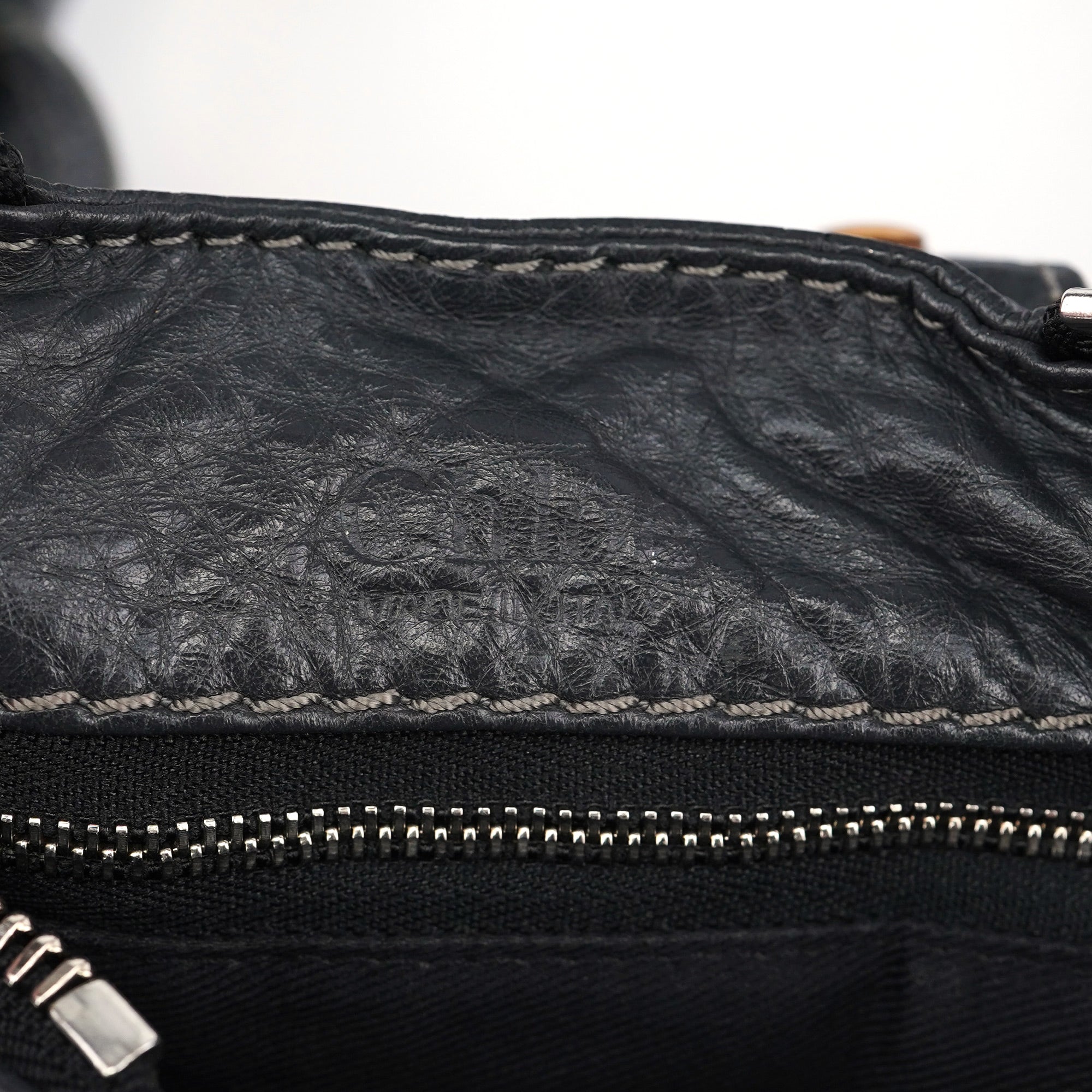 Anthracite Leather Paddington Shoulder Bag