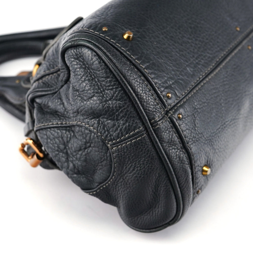 Anthracite Leather Paddington Shoulder Bag
