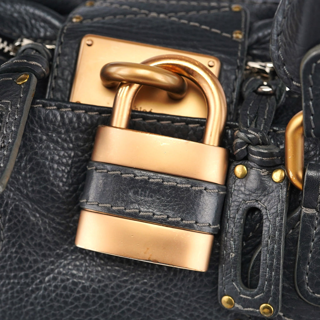 Anthracite Leather Paddington Shoulder Bag