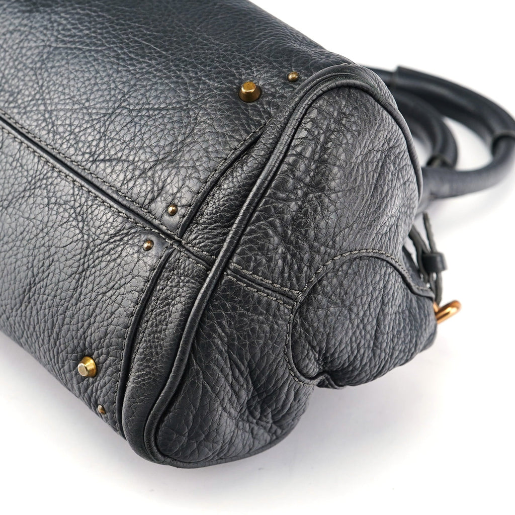 Anthracite Leather Paddington Shoulder Bag