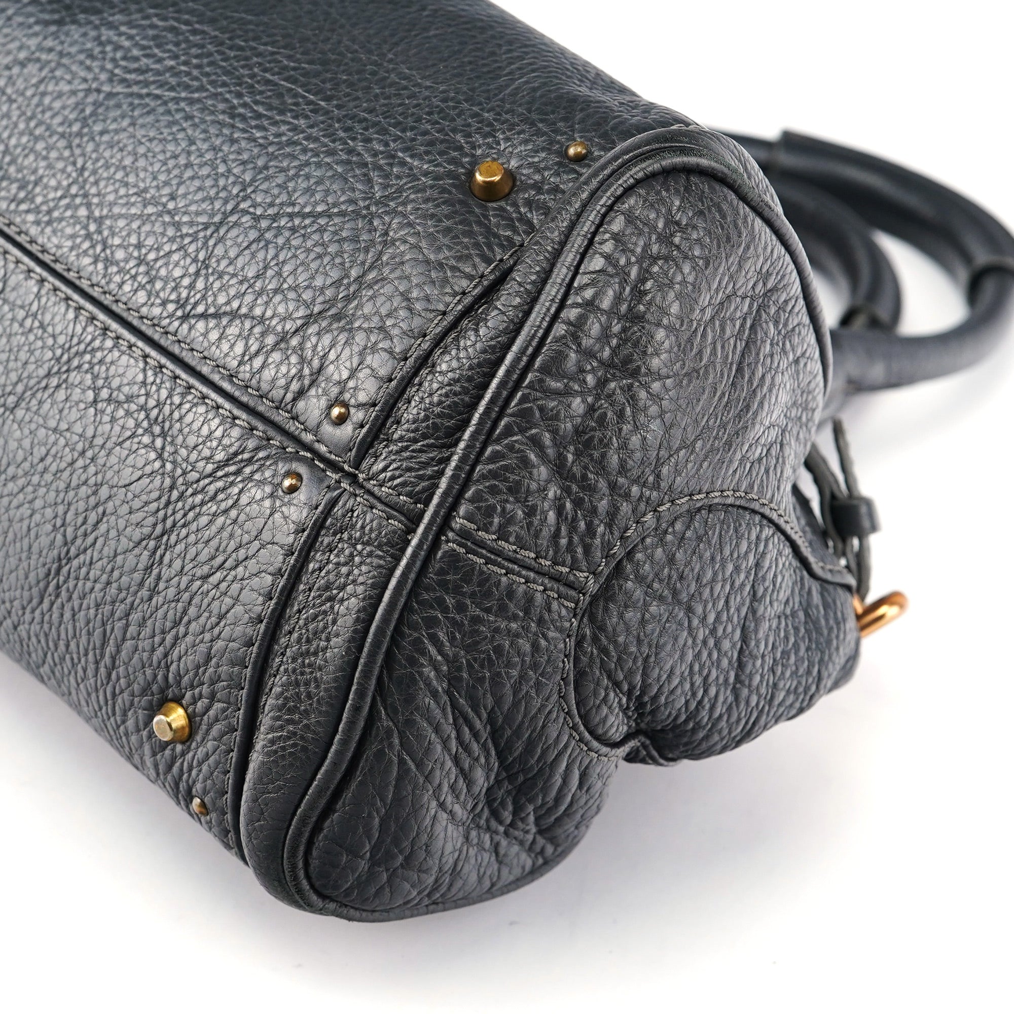Anthracite Leather Paddington Shoulder Bag