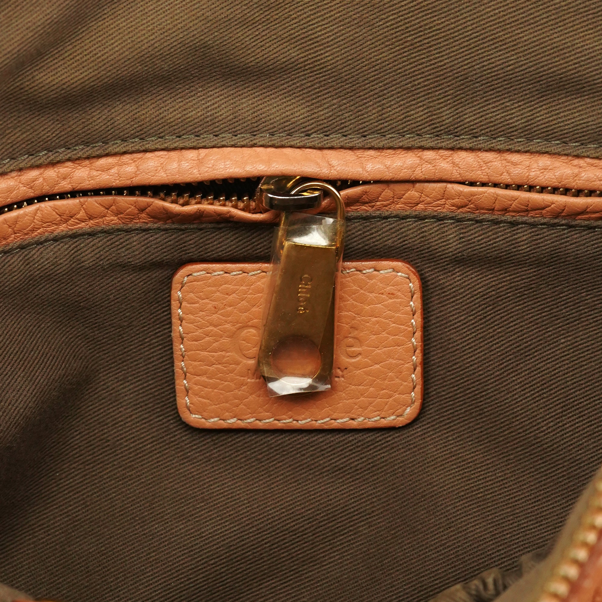 Apricot Beige Leather Marcie 2-Way Bag