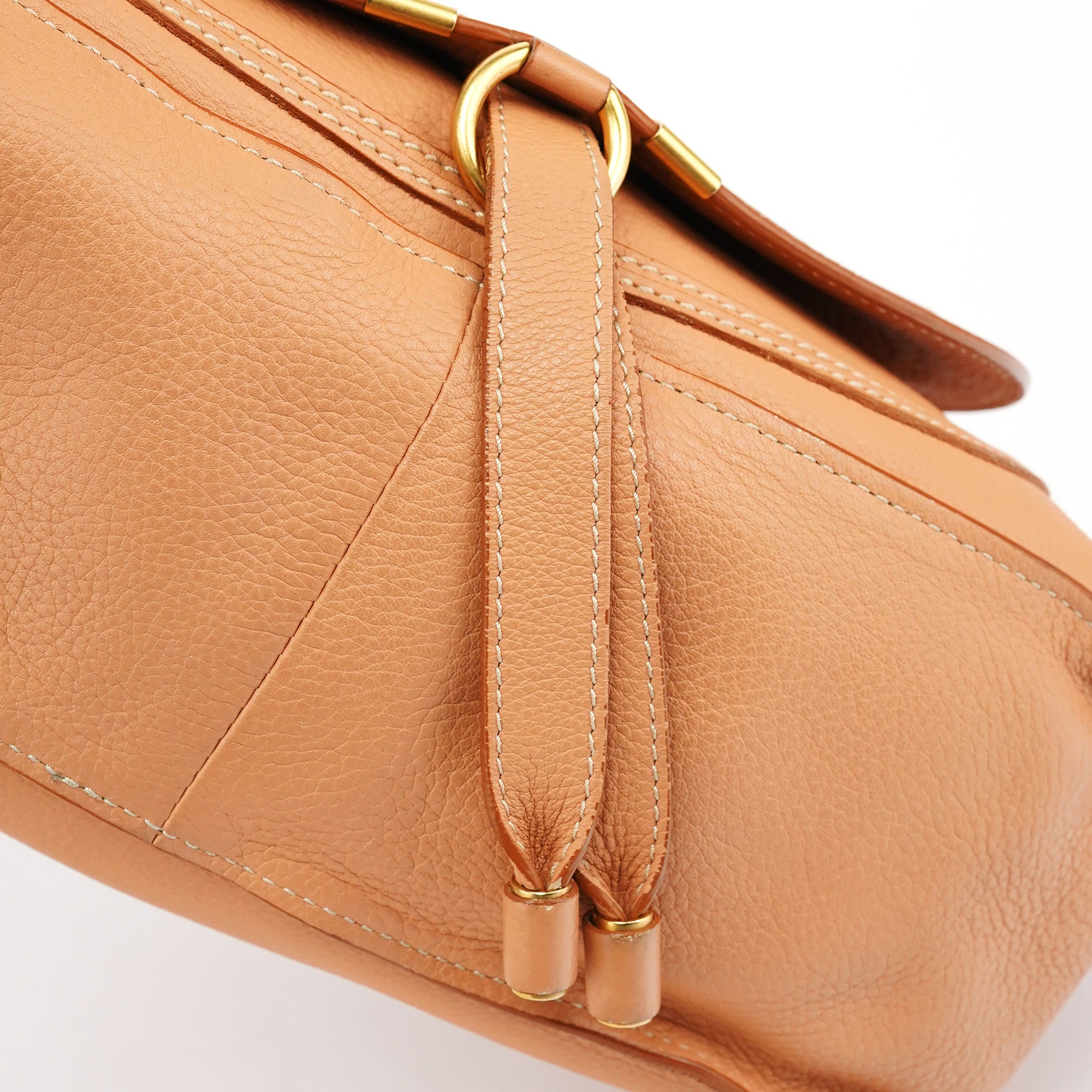 Apricot Beige Leather Marcie 2-Way Bag