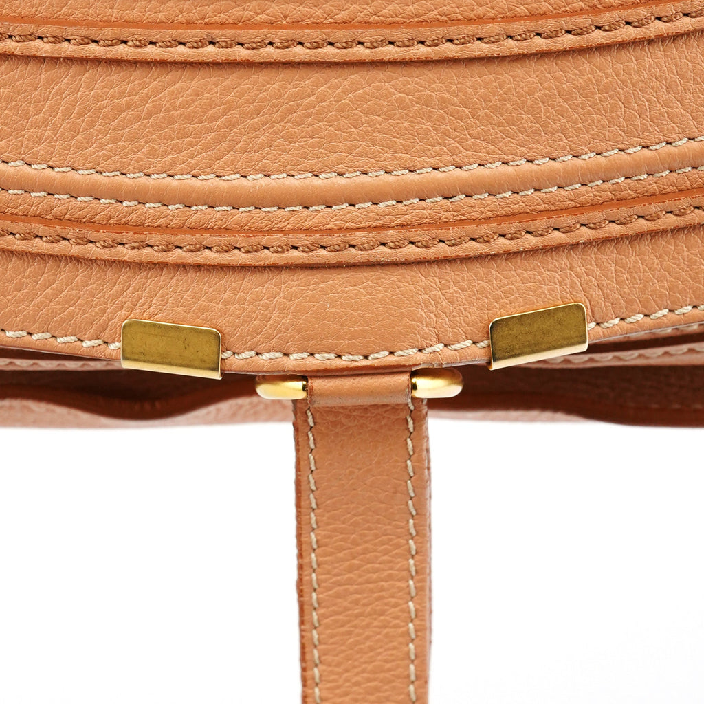 Apricot Beige Leather Marcie 2-Way Bag
