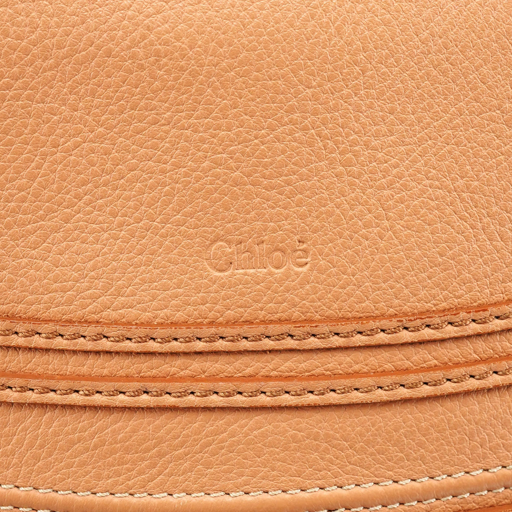 Apricot Beige Leather Marcie 2-Way Bag