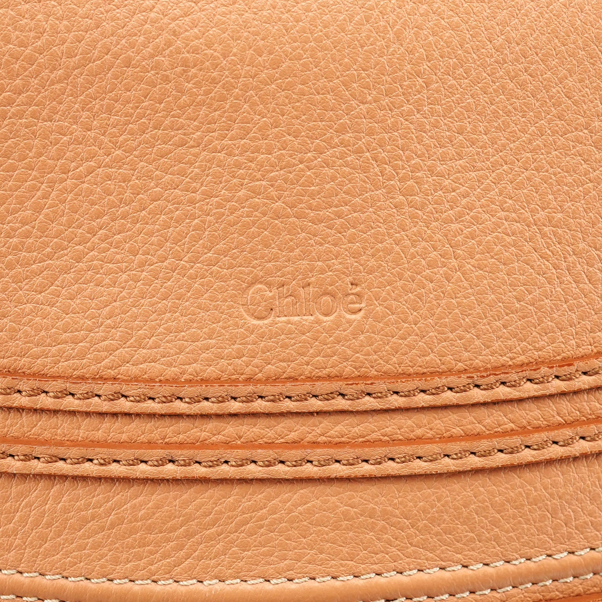 Apricot Beige Leather Marcie 2-Way Bag