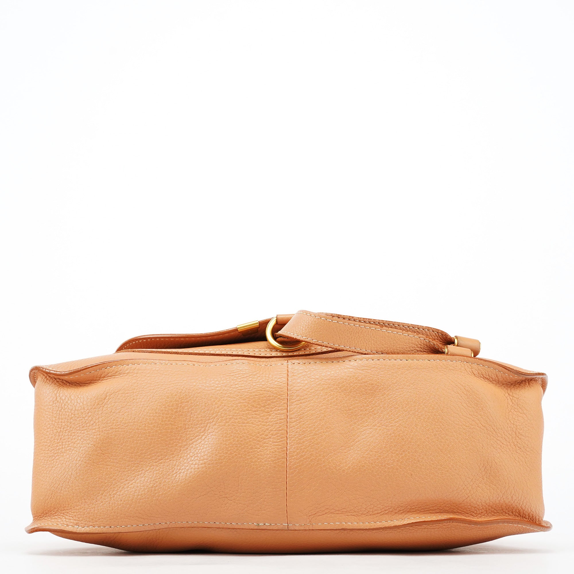 Apricot Beige Leather Marcie 2-Way Bag