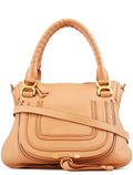 Apricot Beige Leather Marcie 2-Way Bag