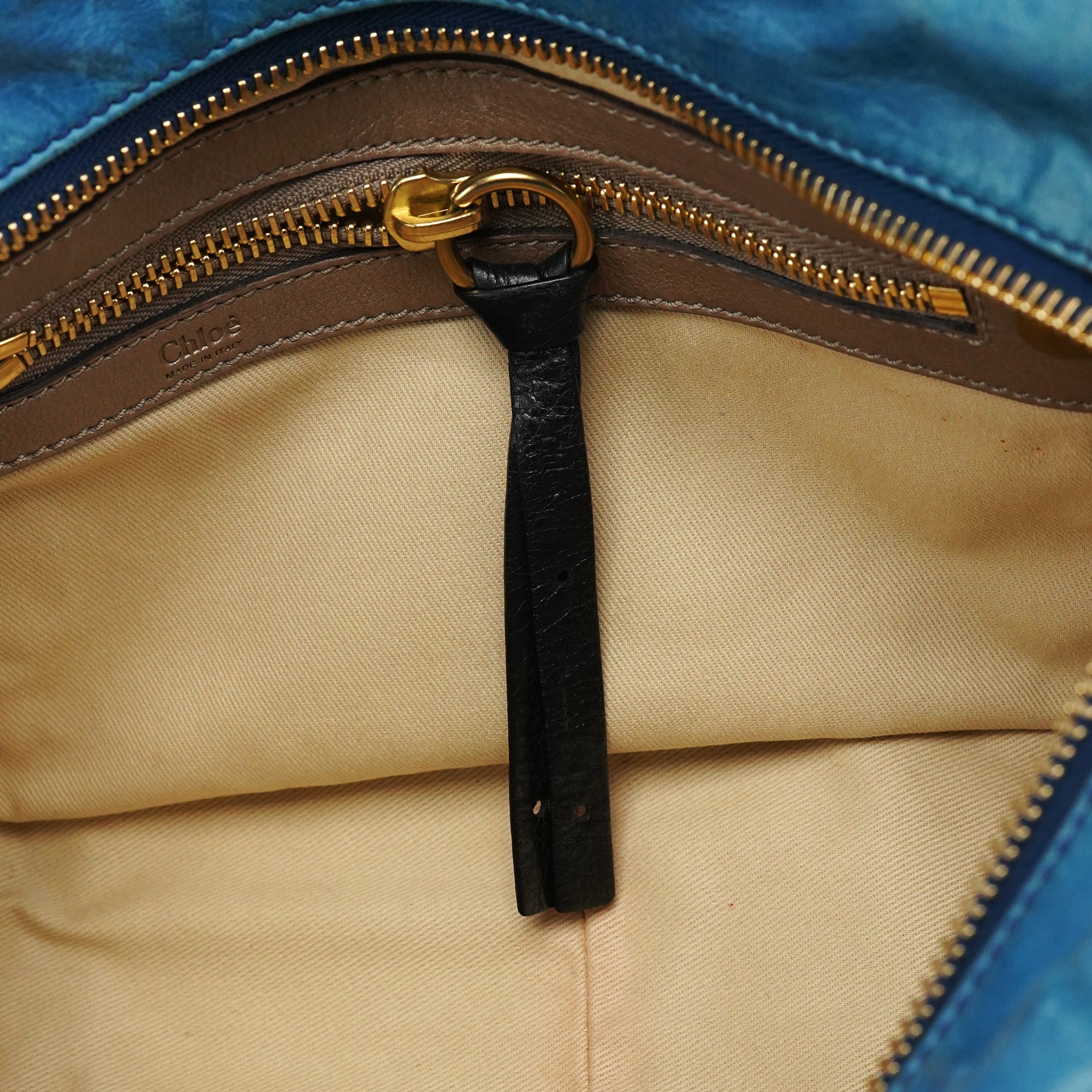 Baby Blue Leather Bay 2-Way Bag