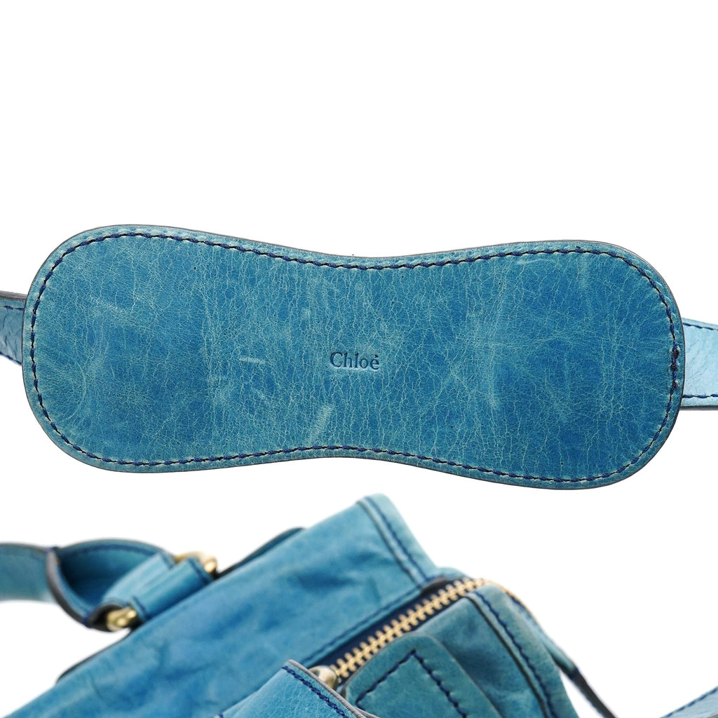 Baby Blue Leather Bay 2-Way Bag