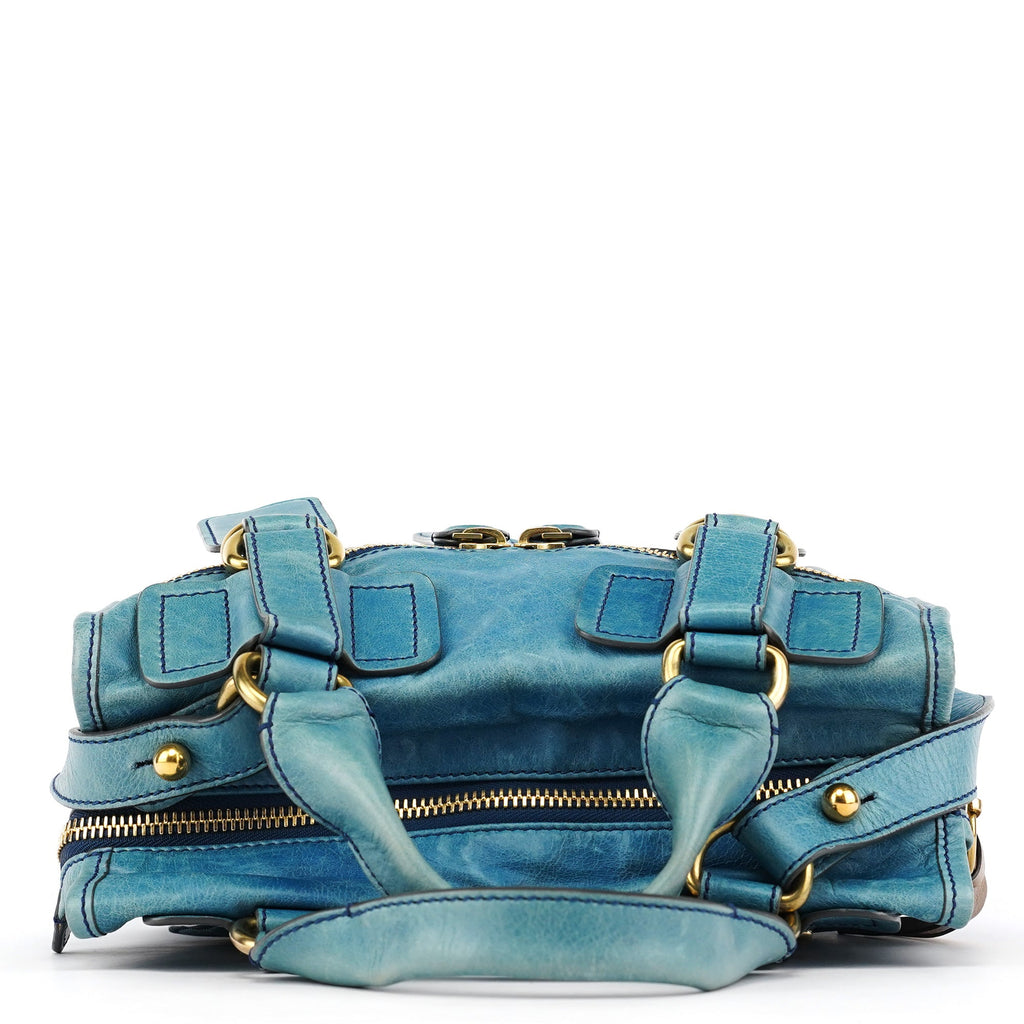 Baby Blue Leather Bay 2-Way Bag
