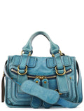 Baby Blue Leather Bay 2-Way Bag