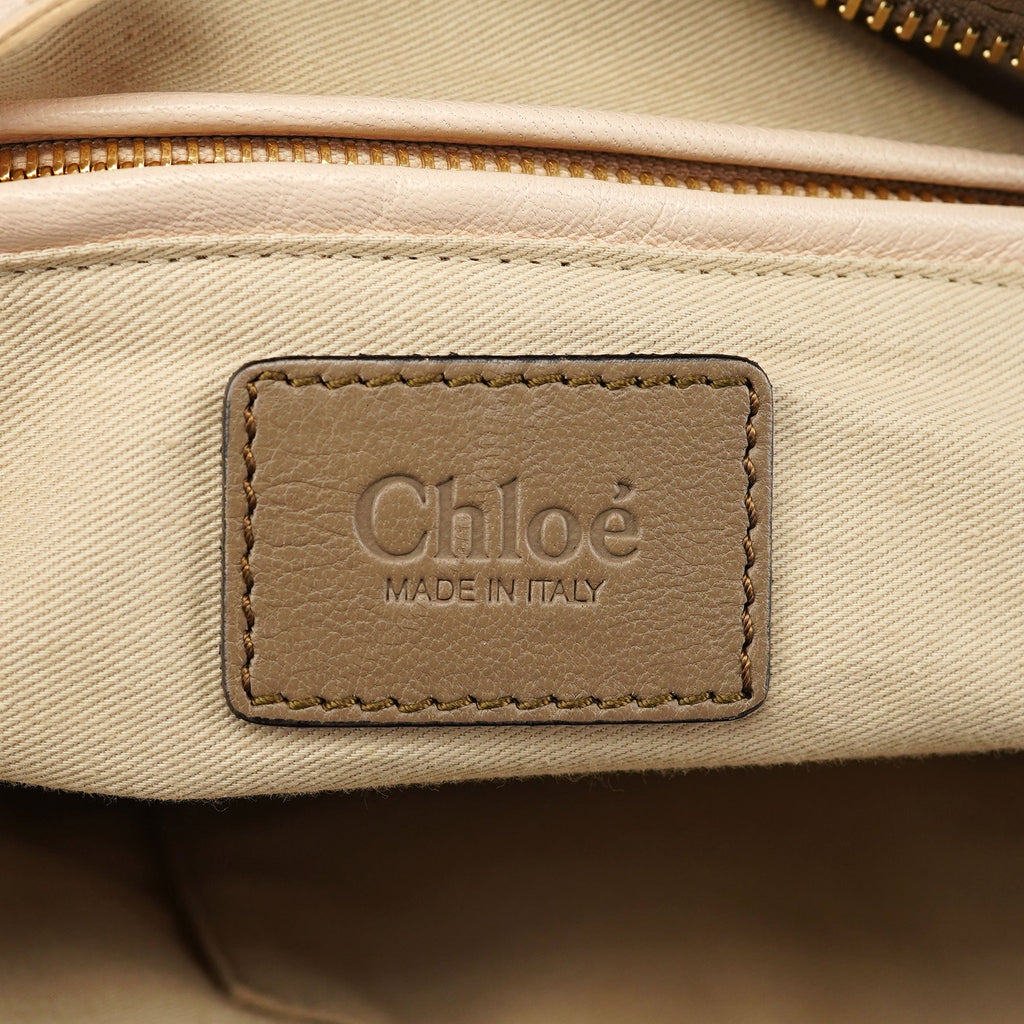 Beige Black Leather Paraty 2-Way Shoulder Bag